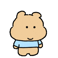 jjiinging 커플 뽀송 뽀송토끼 뽀송곰 Sticker