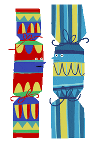 Christmas Crackers Sticker by ed_illustrates