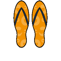 Summer Slippers Sticker by Oom Bigbo