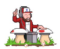 Dj Scratching Sticker by Joe Baker