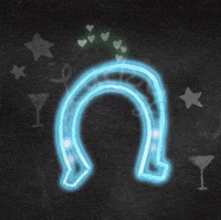 kiin animation neon light horse GIF