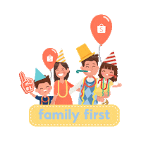 Family First Sticker by Shopee Indonesia