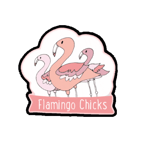 Pink Clubhouse Sticker by The3Flamingos