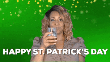 ComedianHollyLogan green drinking irish pub GIF