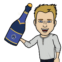 Real Estate Champagne Sticker by Aaron Lillie