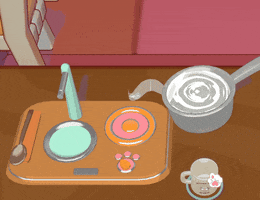 Teatime Satisfying GIF by Kitten Cup Studio