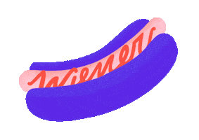 PrivatesProject dog hot dog ketchup mustard Sticker