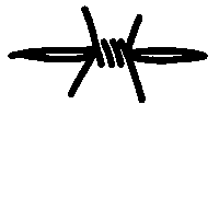 Dripping Barbed Wire Sticker by Relo Milano