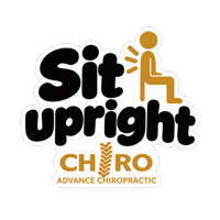 Sit Upright Sticker by Advance Chiropractic