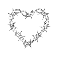 Pennanera14 black heart blackheart cuorenero cuore nero Sticker