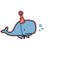 the_pinksalad party summer kawaii blue Sticker