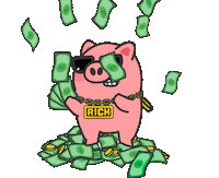 Money Pig Sticker by JKOPAY