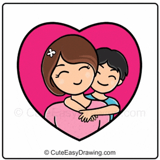 CuteEasyDrawings happy mothers day cute gif animated card i love you mom GIF