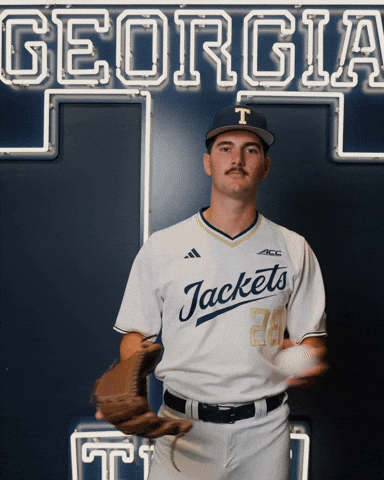 Georgia Tech Baseball GIF by Georgia Tech Yellow Jackets