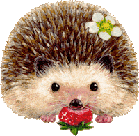 Hedgehog Eating Sticker