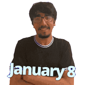 January 8 Sticker