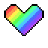 axelxy love heart pixel pride Sticker