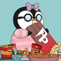 Hungry Tortilla Chips GIF by Pudgy Penguins