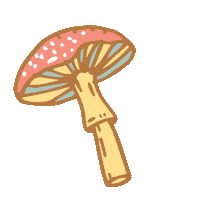 Fly Agaric Autumn Sticker by Awesome Merchandise