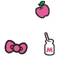 Apple Milk Sticker by Hello Kitty