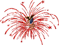 4th of july fireworks Sticker