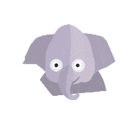 elephant wink Sticker