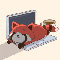 Tired Red Panda GIF