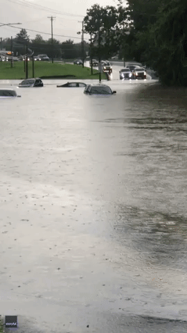 Cars Submerged on Highway Exit After '100-Year Flood' Hits Southeast Pennsylvania