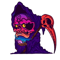 Alvarock1989 instagram like character skull Sticker