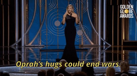 Reese Witherspoon Oprahs Hugs Could End Wars GIF by Golden Globes