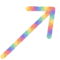 Rainbow Arrow Sticker