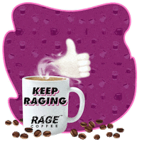 RageCoffee coffee good morning rage morning coffee Sticker