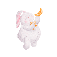 Easter Bunny Cartoon Sticker