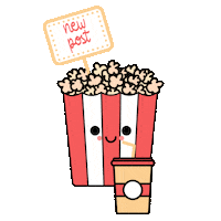 Post Popcorn Sticker