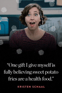 purewow fries kristen schaal sweet potato purewow GIF