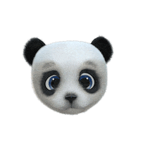 Panda Bear 3D Sticker by cryptoys