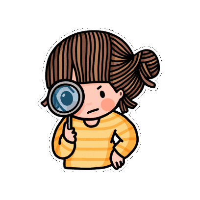 dibujantis girl kawaii ojo watch out Sticker
