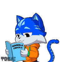 Cat Laughing Sticker by Toshithecat