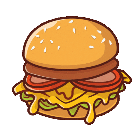 Burger Snack Sticker by Chope & Compagnie