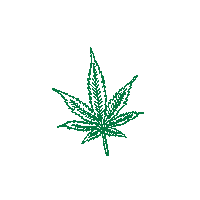 Pot Leaf Flower Sticker