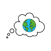 Earth Think Sticker by Examenbundel