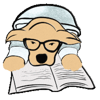 Dog Read Sticker