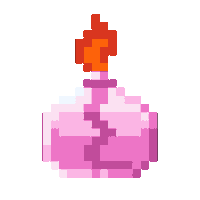 Pixel Fire Sticker