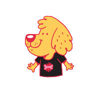 Cool Dog Cartoon Sticker