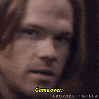 aborddelimpala supernatural jared padalecki game over aborddelimpala GIF