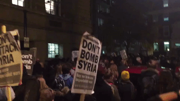 Anti-War Demonstrators Rally Outside Tory HQ
