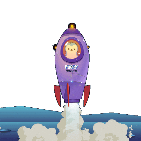 Lets Go Space Sticker by Pudgy Penguins