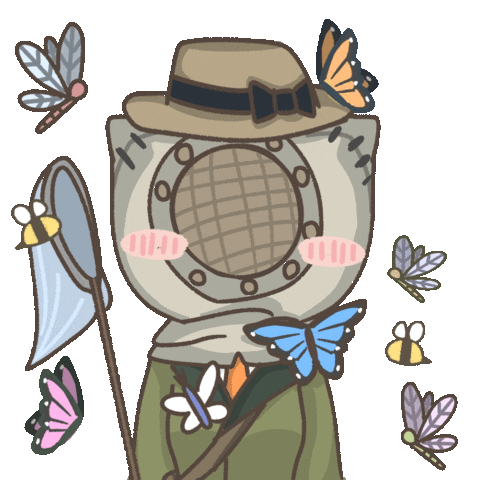Butterfly Forest Sticker by Fluffy the Thunder God 雷神阿毛
