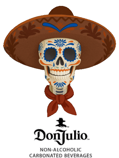 Day Of The Dead Skull Sticker by Fighter Gifs