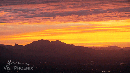 VisitPhoenix giphyupload sunset mountain desert GIF